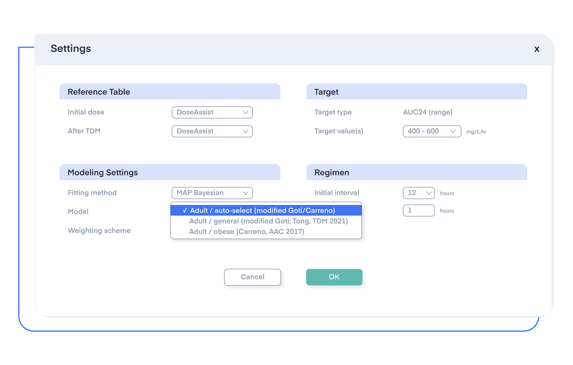 personalized-dosing-settings personalized-dosing-settings